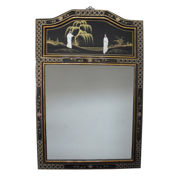 World Menagerie Mother Of Pearl Rectangle Glass Wall Mirror & Reviews
